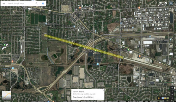 Aircraft Crash Site Distance from Schaumburg Runway