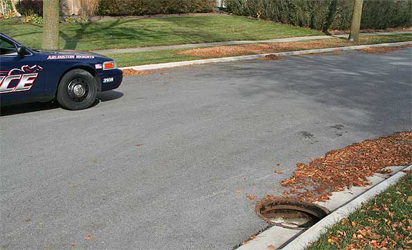 Drain cover (manhole cover) theft