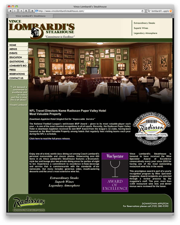 vincelombardisteakhouse.com