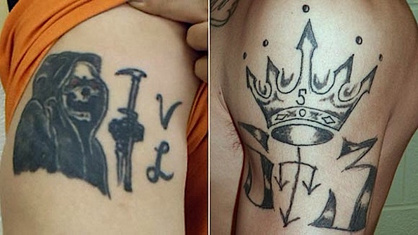 Vice Lords and Latin Kings tatoos