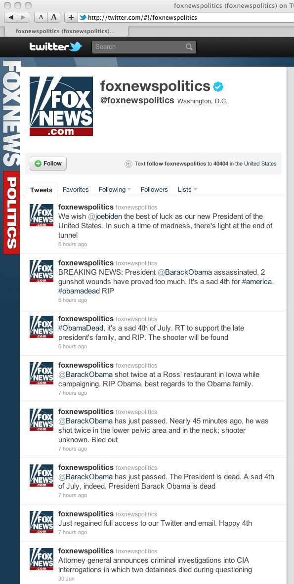 Fox News Twitter Hack