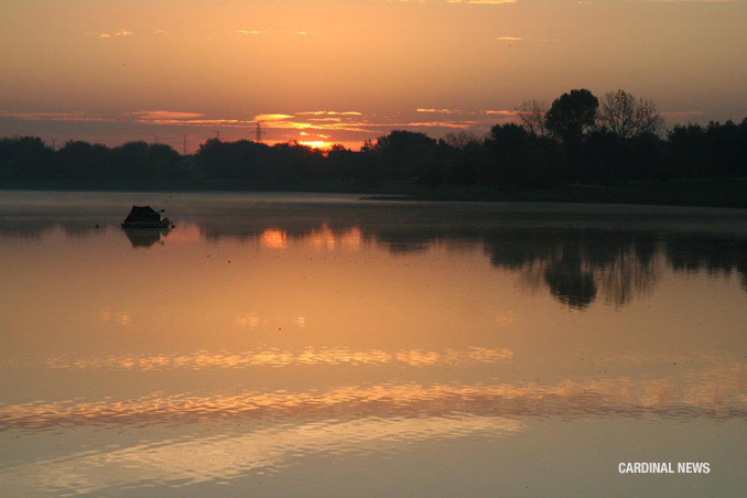Sunrise at Lake Arlington on Tuesday, October 11, 2011.