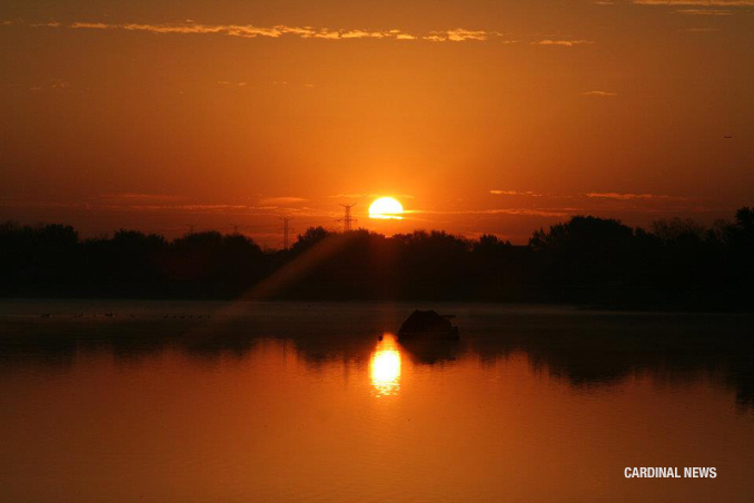 Sunrise at Lake Arlington on Tuesday, October 11, 2011