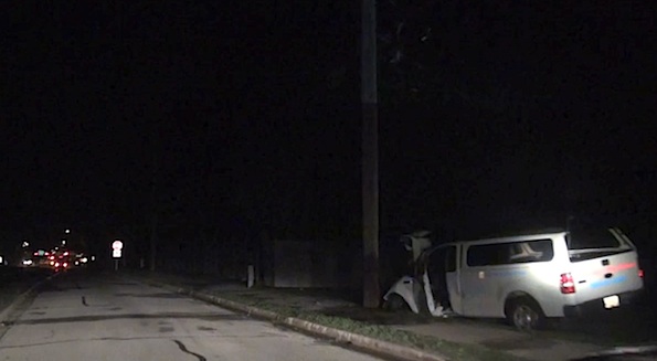DUI crash into pole