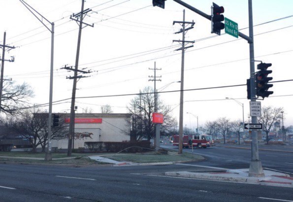 Down powerlines Palatine Road and Rand Road