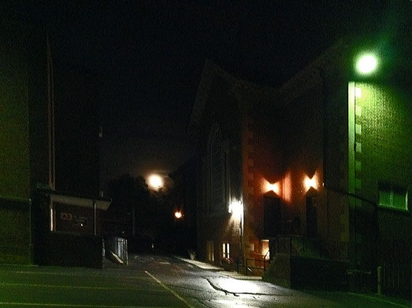 Super Moon in Arlington Heights viewed near St. James Church