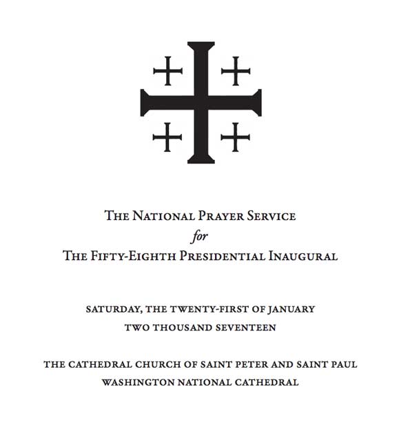 Washington National Cathedral Inaugural Prayer Service Cover