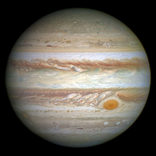 Jupiter image taken by Hubble Space Telescope April 21, 2014