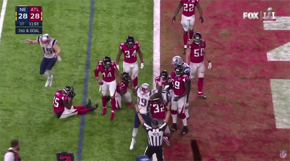 Patriots touchdown; Patriots 34, Falcons 28