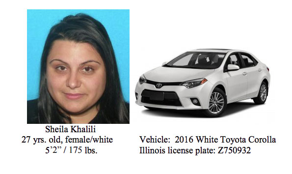 Missing Schaumburg: Sheila Khalili and Toyota Corolla