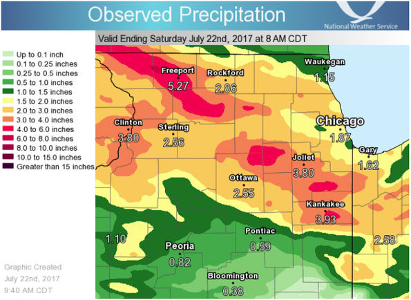 Precipitation Ending Saturday July 22, 2017 8:00 AM