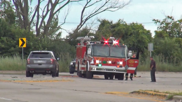 Motorcycle crash on Mount Prospect Rd north of Touhy Ave Des Plaines Motorcycle crash on Mount Prospect Rd north of Touhy Ave Des Plaines