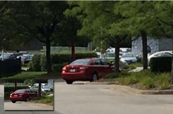 Red Toyota Camry driven disorderly conduct suspect Target