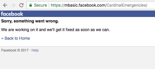 Facebook Something Went Wrong