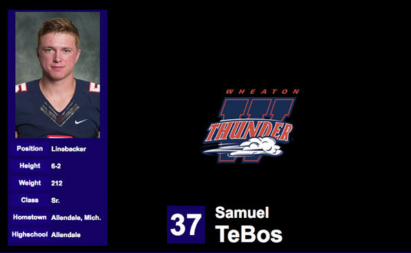 Samuel TeBos, Wheaton College Football hazing suspect