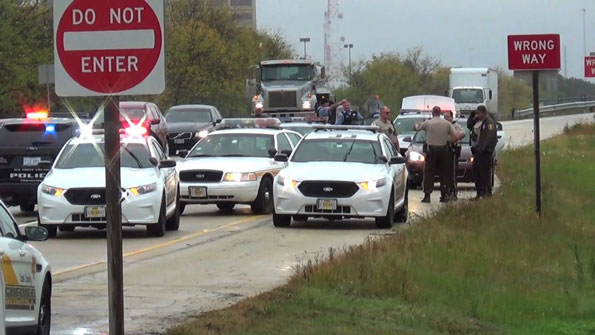 Police activity at Higgins Road and Route 53 after an armed robbery in Deer Park