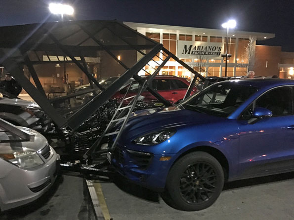 Mariano's shopping cart canopy crash, Arlington Heights