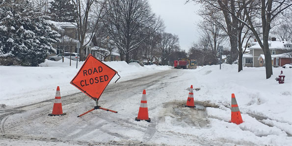 Dunton Avenue water main repair