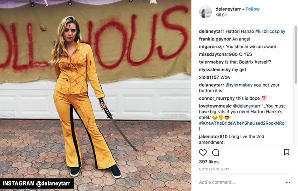 Instagram Gun Activist Delaney Tarr Sword Down