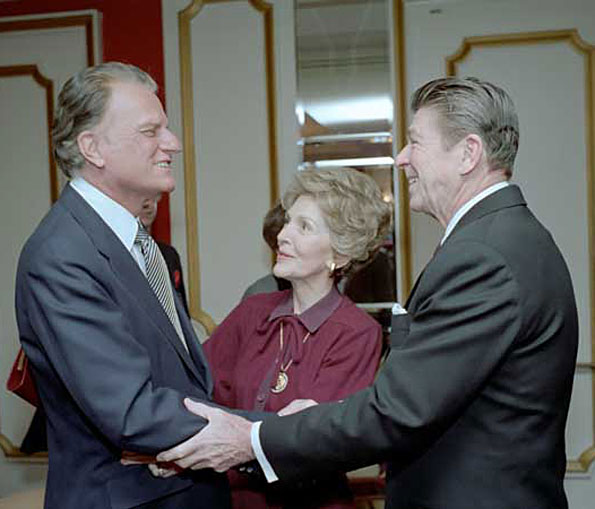 President Reagan and Nancy Reagan with Billy Graham