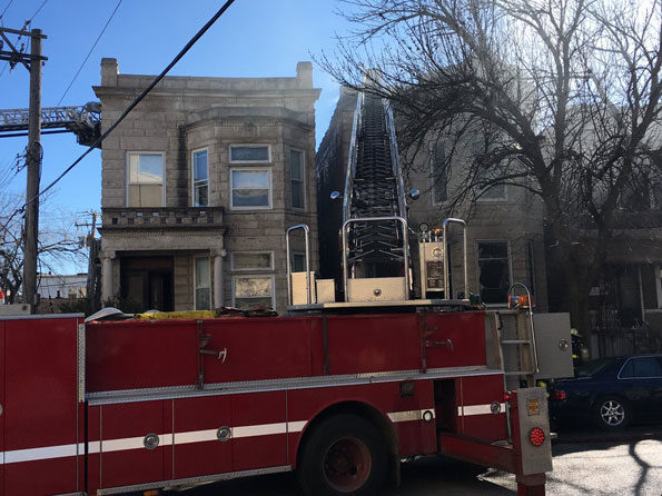 Chicago Fire Department on Saint Louis Avenue at an apartment fire.