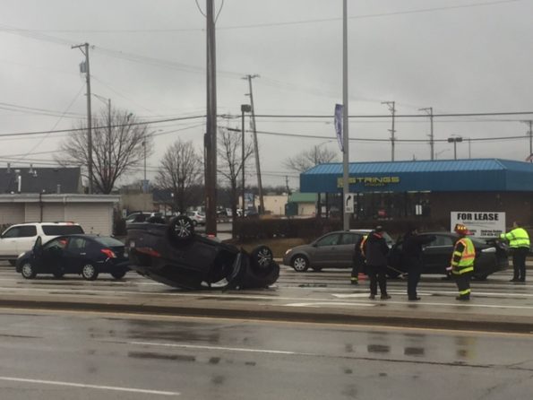 Rollover crash Arlington Heights Golf Road.