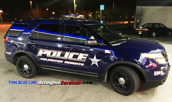 Arlington Heights Police SUV with Thin Blue Line