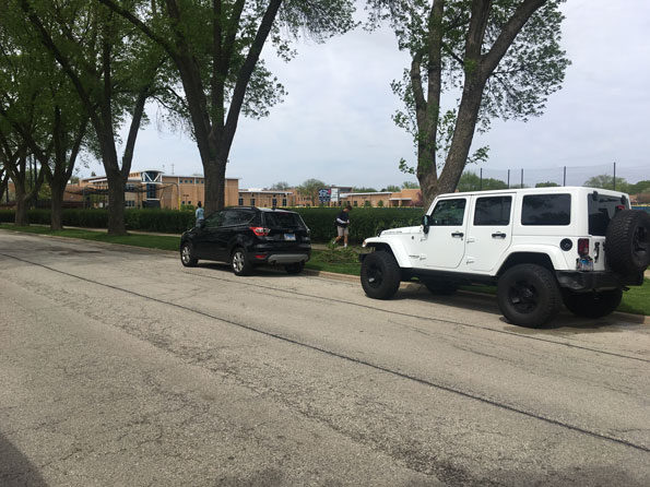 Jeep Wrangler Rubicon crash damage