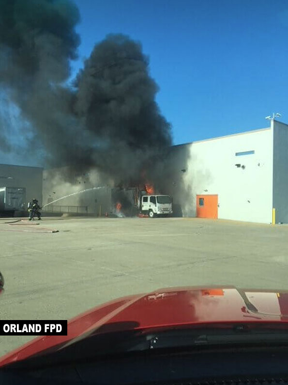 Box Truck Fire at Walmart, OrlandFPD