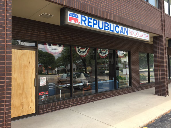 Republican Headquarters Broken Glass Republican Headquarters Broken Glass