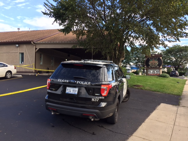 Elgin Police SUV at Crime Scene McClean Boulevard