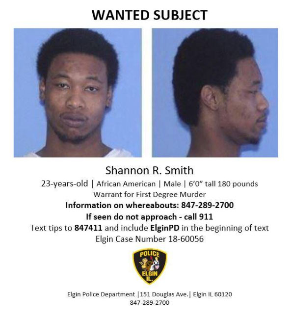 Shannon Smith Elgin homicide suspect