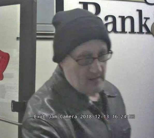 Bank Robbery Suspect Rolling Meadows December 13, 2018