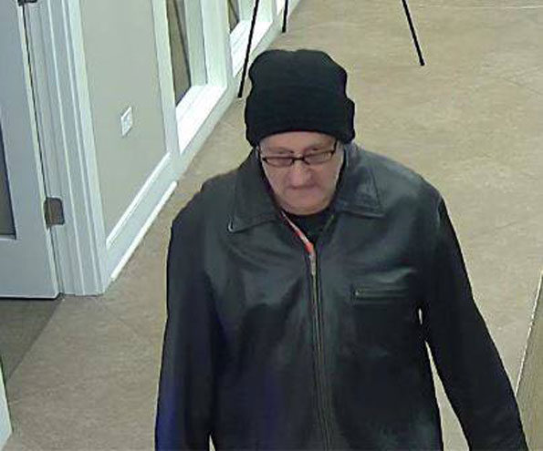Bank Robbery Suspect Rolling Meadows December 13, 2018.
