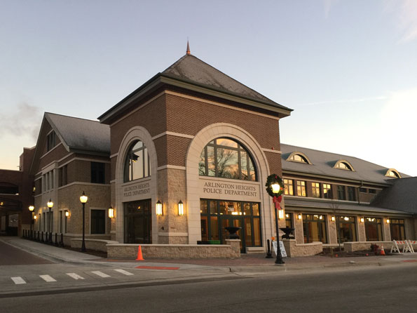 Arlington Heights Police Station front entrance