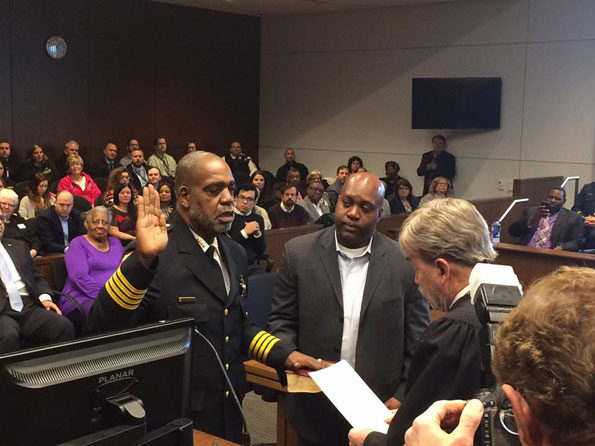 Lake Sheriff John Idleburg at public ceremony Monday morning