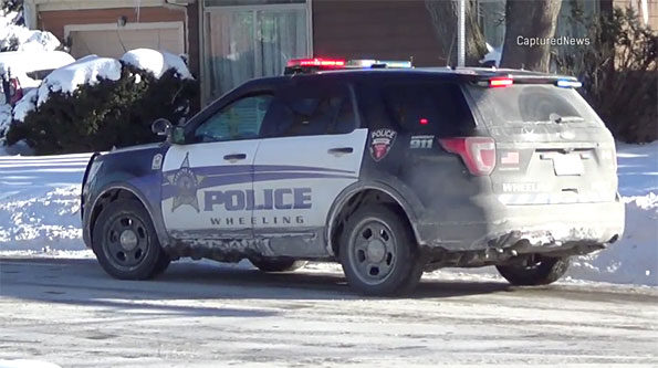 Wheeling Police SUV at CO illness scene