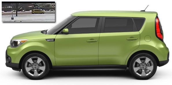 Kia Soul Side View with Security image Arlington Heights suspect vehicle Attempted Child Luring