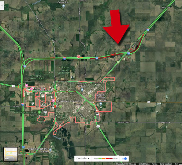 Rockford Police Shooter Suspect I-55 Near Lincoln, Illinois [MAP]