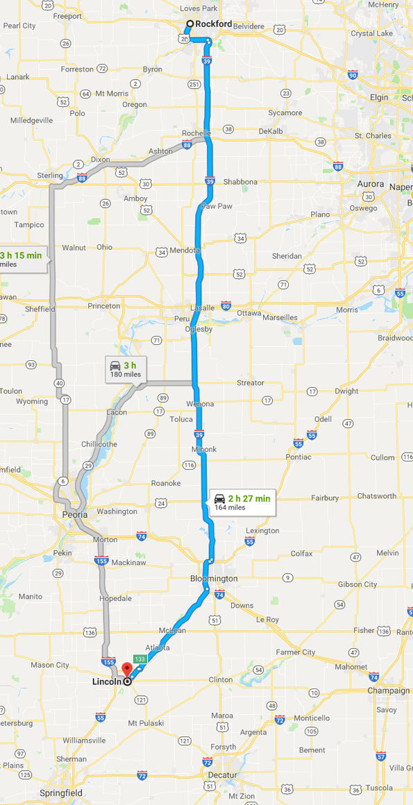 Rockford police shooter suspect route to Lincoln, Illinois area