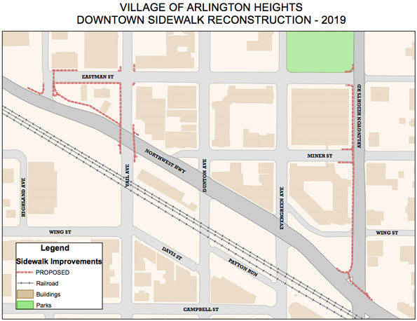 Arlington Heights Downtown Sidewalk Reconstruction 