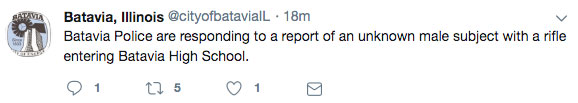Batavia official gun tweet alert
