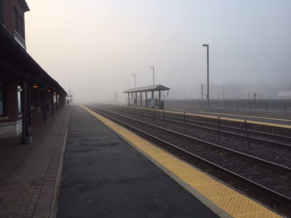 Foggy Metra station