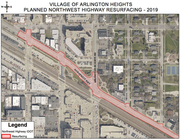 Northwest Highway resurfacing 2019