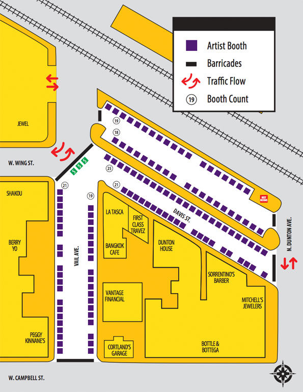 2019 Promenade of Art Festival Arlington Heights Map