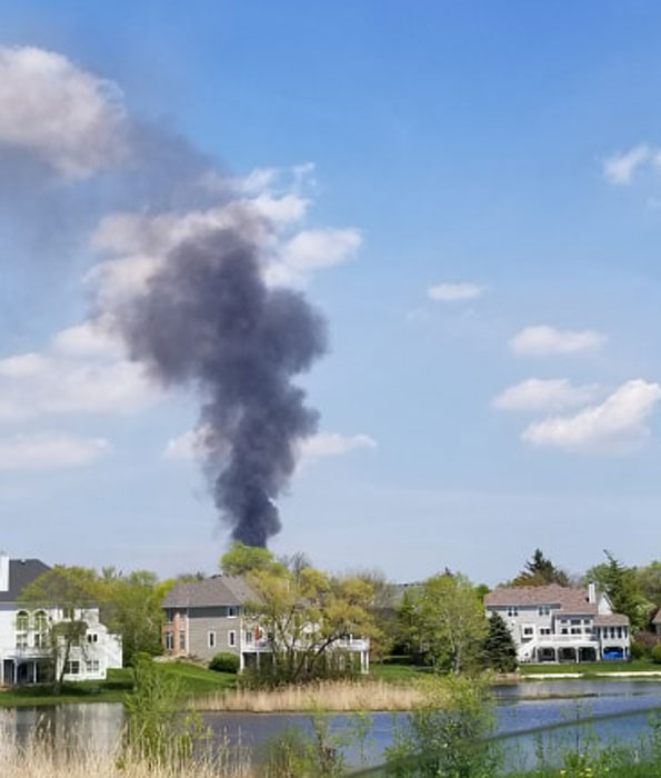 Deer Grove East Forest Preserve fire on Wednesday May 15, 2019