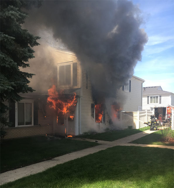 Condo fire on Cove Drive Prospect Heights
