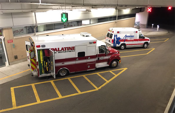 Palatine Fire Department Ambulance at Northwest Community Hospital