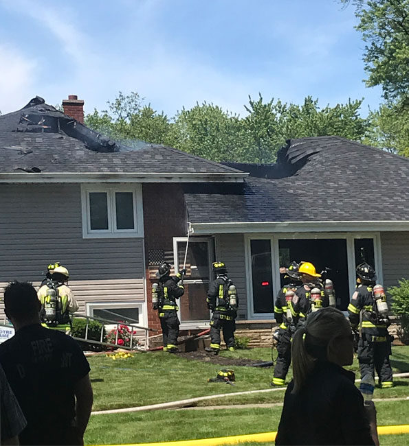 House Fire Green Lane in Mount Prospect Tuesday June 18, 2019