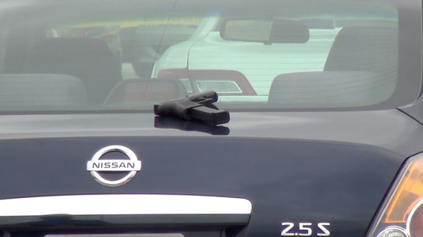 Handgun at Rolling Meadows shooting scene